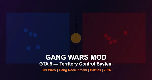 Gang Wars Mod for GTA 5 — Territory Control System 2026 for GTA 5