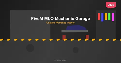 FiveM MLO Mechanic Garage 2026 — Custom Workshop Interior for GTA 5 RP for GTA 5
