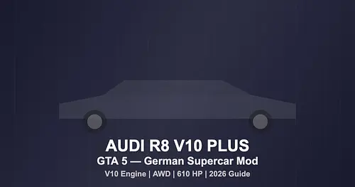 Audi R8 V10 Plus Mod for GTA 5 — German Supercar Guide 2026