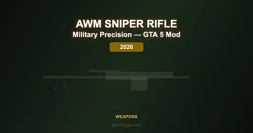 AWM Sniper Rifle Mod for GTA 5 — Military Precision Weapon 2026 for GTA 5