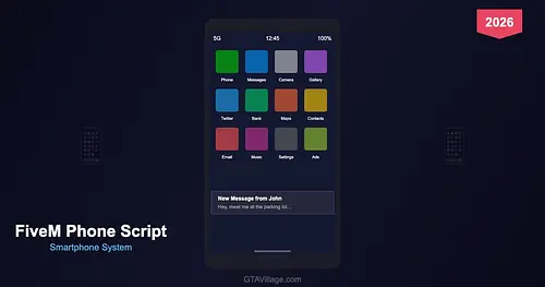 FiveM Phone Script 2026 — Smartphone System for GTA 5 RP Servers for GTA 5