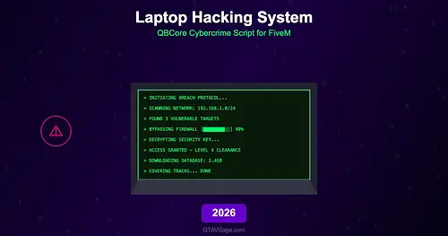 QBCore Laptop Hacking System — Cybercrime Script (2026) for GTA 5