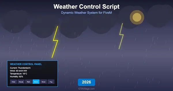 FiveM Weather Control Script — Dynamic Weather System (2026) for GTA 5