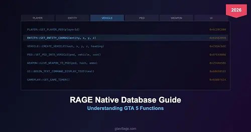 RAGE Native Database Guide - Understanding GTA 5 Functions 2026 for GTA 5