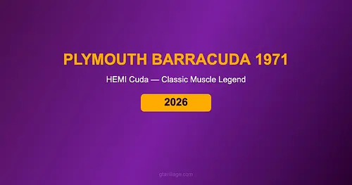 Plymouth Barracuda 1971 HEMI Cuda Mod for GTA 5 — Classic Muscle 2026 for GTA 5