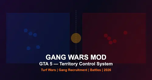 Gang Wars Mod for GTA 5 — Territory Control System 2026 for GTA 5