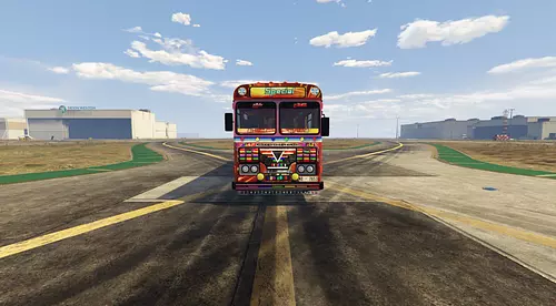 GTA 5 DUBURU LAMISSI BUS (ADDON-OIV, MANUAL/REPLACE) WITH HORN AND LIGHTS - දුඹුරු ළමිස්සී බස් රථය for GTA 5