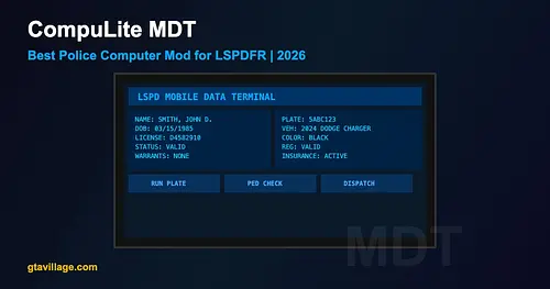 CompuLite - Best LSPDFR MDT Computer Mod 2026 for GTA 5