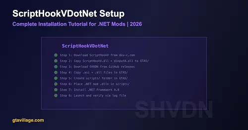 ScriptHookVDotNet Installation Guide - Complete Tutorial 2026 for GTA 5