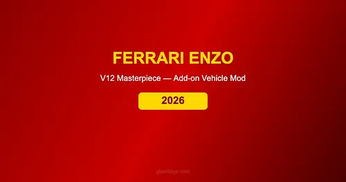 Ferrari Enzo Mod for GTA 5 — V12 Supercar Add-on 2026