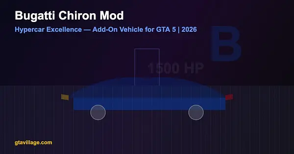Bugatti Chiron Mod for GTA 5 - Hypercar Excellence 2026 for GTA 5